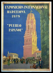 Póster publicitario de la Exposición Internacional en Barcelona, 1929